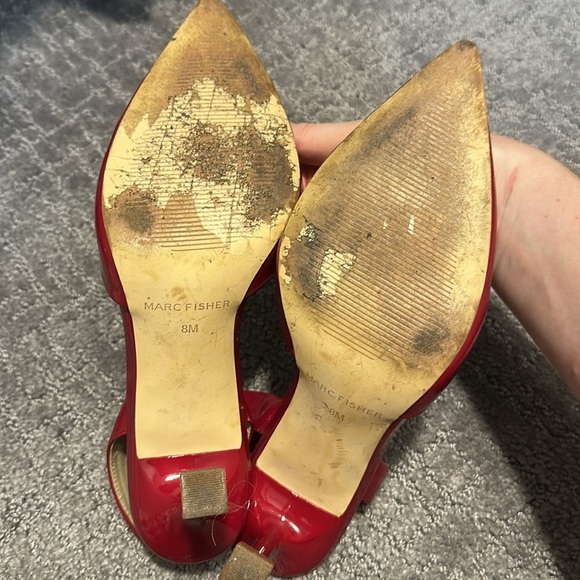 Marc Fisher Hadya Slingback Pump in Red Size 8 - Picture 11 of 11